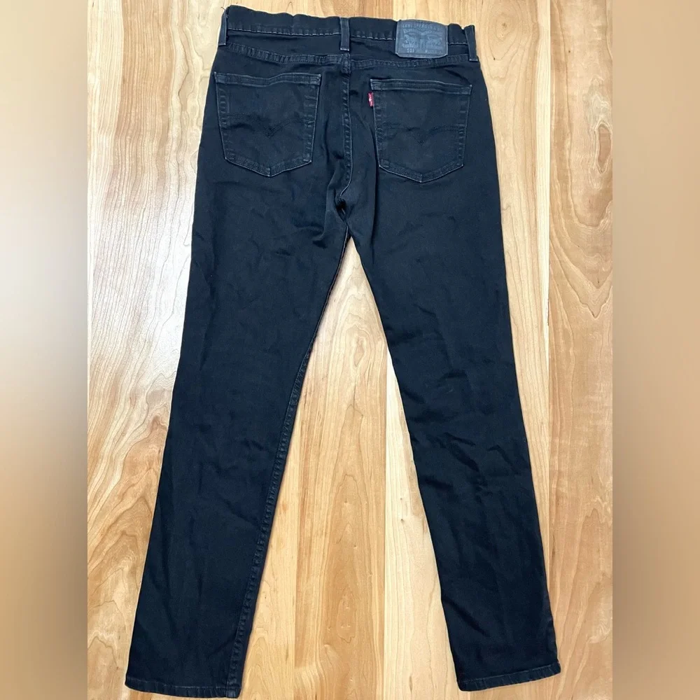 Levi’s 511 Black Slim Straight Leg Stretch Jeans 32x32 Denim